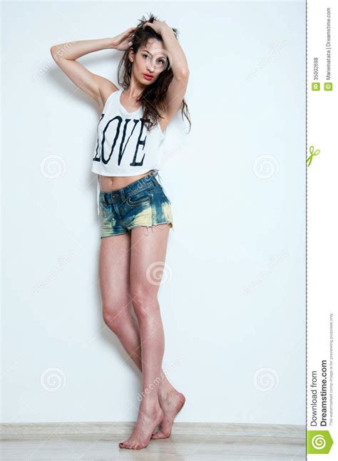 This is a default skin, which means you wont have to apply any sort of skin overlay via skin details. Pretty Woman In Denim Royalty Free Stock Photos - Image: 35002698