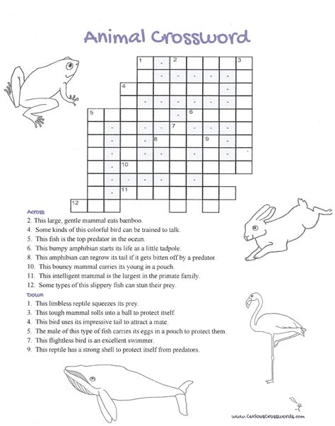Curious Crosswords: Animal Crossword
