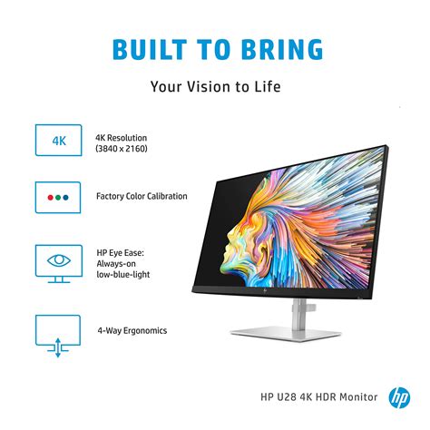 Buy Hp U28 4k Hdr Computer Monitor For Content Creators With Ips