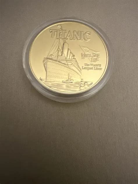 TITANIC SHIP COIN White Star Line RMS Titanic Cruise Line PicClick UK