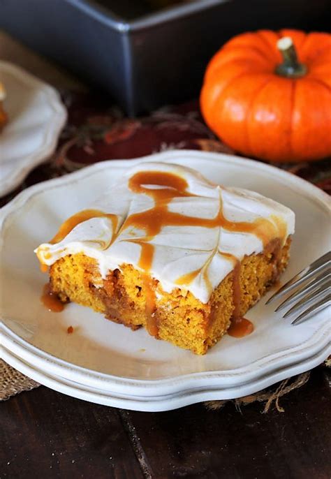 Outrageously Good Caramel Pumpkin Poke Cake The Kitchen Is My Playground