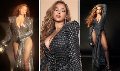 Beyoncé shows off her sensational figure in plunging leotard as she promotes new album