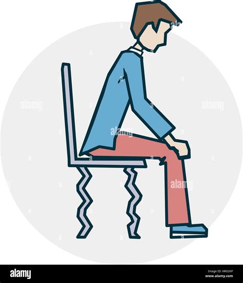 A Man Sits On A Chair Stock Vector Image Art Alamy