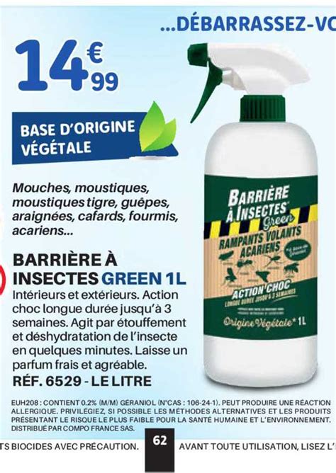 Offre Barrière à Insectes Green 1l Chez Shopix