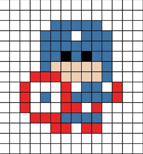 Captain America Pixel Art