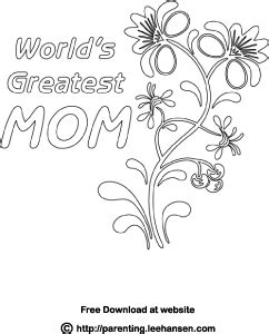 You can download this cute heart i love you pdf by clicking the link. Mothers Day Worlds Greatest MOM Coloring