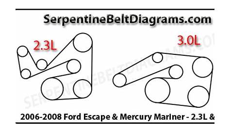 2008 ford escape belt diagram