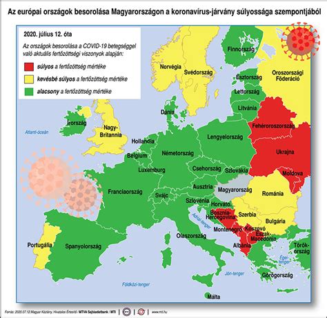 The map displays the number of infected cases per country (source ecdc) and gives the user an insigth into the measures adopeted to contain the spread of the virus.the information is related to the measures taken, their applicability. Karte zeigt Ampelregelung | Budapester Zeitung