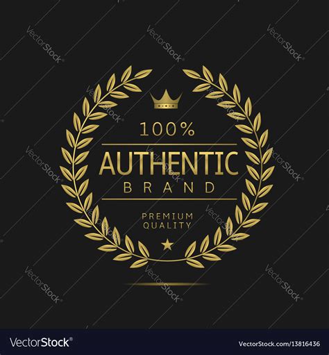 Authentic Brand Label Royalty Free Vector Image