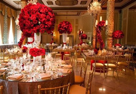 Beautiful Combination Of Red And Gold With Ivory Accents