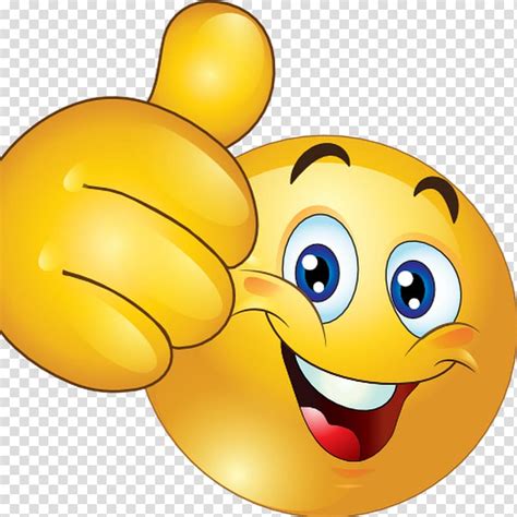 Yellow Thumbs Up Funny Emoticon Stock Vector Illustra