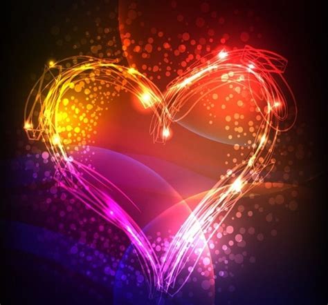 Abstract Colorful Heart Valentine Background Vectors Graphic Art