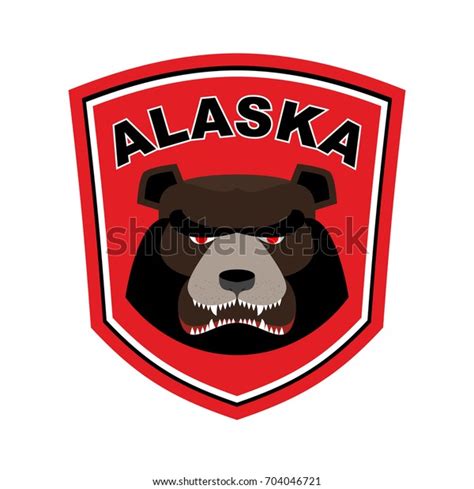 Alaska Grizzly Mascot Bear Emblem Sign Stock Illustration 704046721