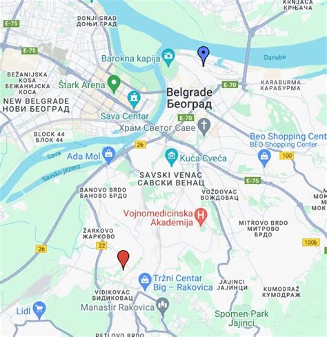 Mapa Beograda Dorcol Ulice Superjoden