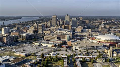 A View Of Fedex Forum Arena And The Skyline At Sunset Downtown Memphis