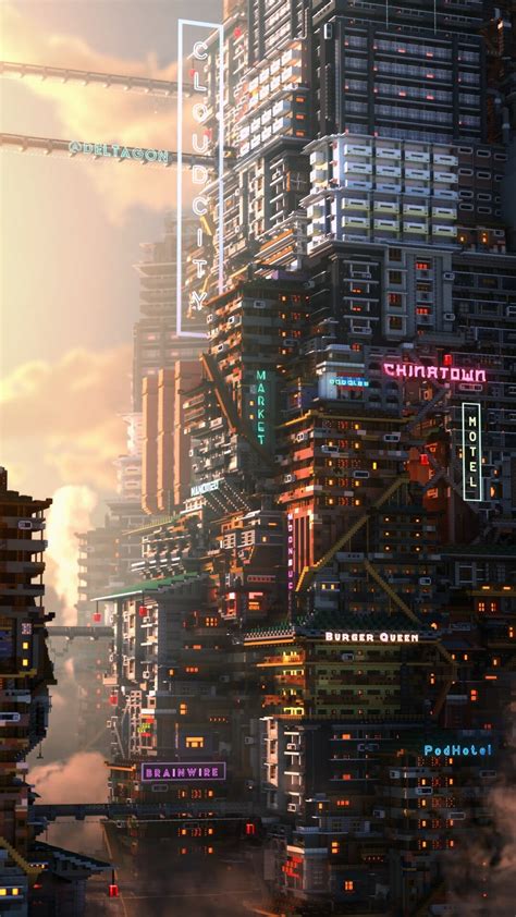 Incredibly Detailed Cyberpunk Cityscape Built In Minecraft