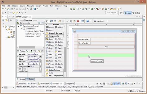 Java Swing Eclipse Windowbuilder Decoration Examples