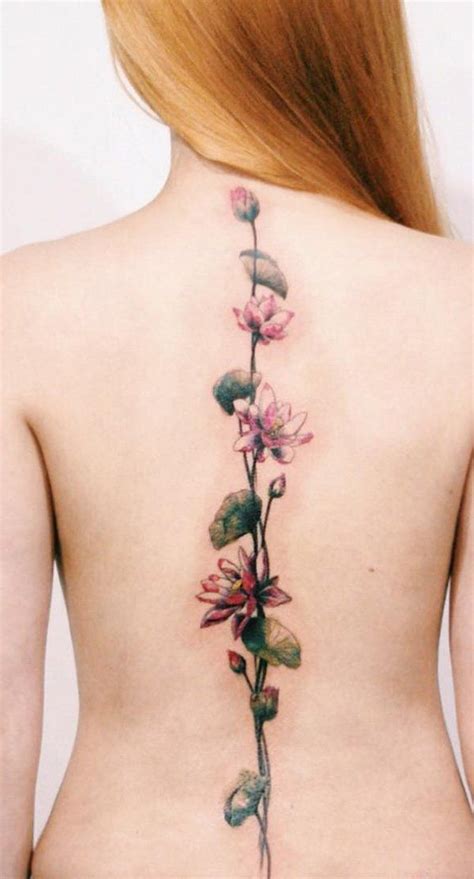 Wherever you looked, there were vampires, ghosts, or bony skeletons grinning back at you. 40+ Spine Tattoo Ideas for Women | Cuded | Flower spine tattoos, Lotus tattoo design, Spine ...