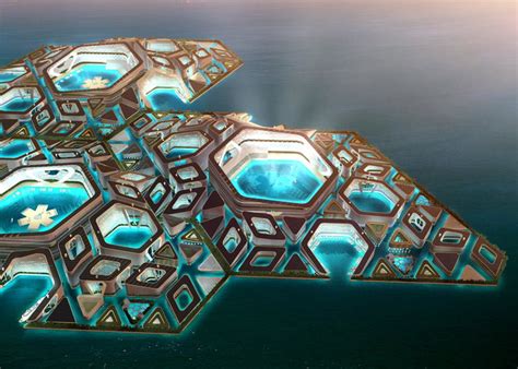 Floating City Concept By At Design Office Features Underwater Roads