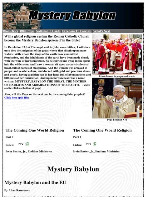 Mystery Babylon The Beast Revelation Religious Belief And