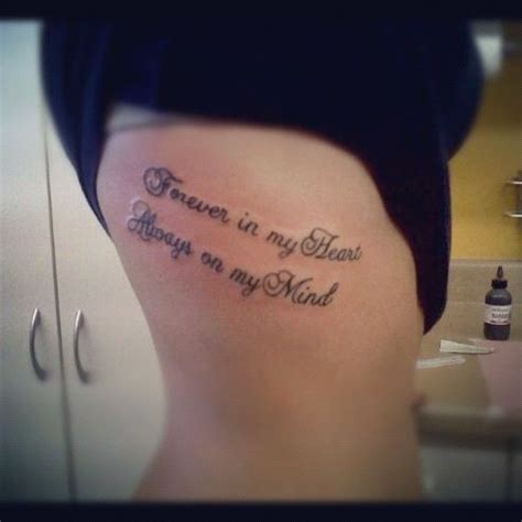 Check spelling or type a new query. Tattoo, ribs, Forever in my heart, Always on my mind ...