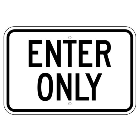 Enter Only Sign Horizontal Sign Covers