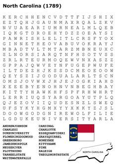 Crossword using words & clues in american english spelling & american cultural references. North Carolina Wordsearch, Crossword Puzzle, and More ...
