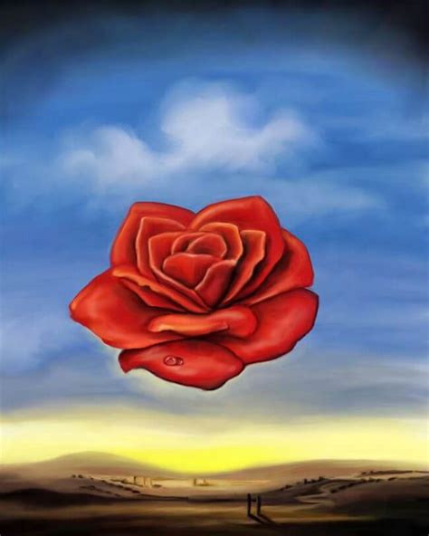 Rose Meditative 1958 By Salvador Dali