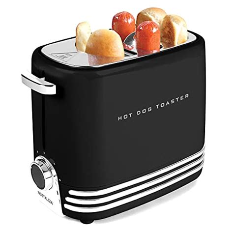 Nostalgia 2 Slot Hot Dog And Bun Toaster With Mini Tongs Hot Dog
