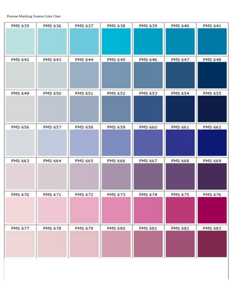 Pantone Matching System Color Chart Pantone Color Chart Pantone Images