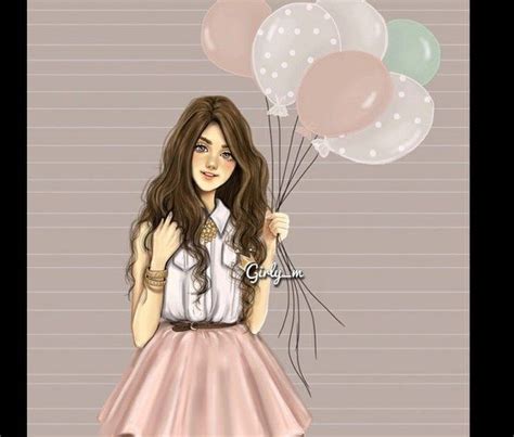 Mostly used for boyish types of cute girls or the mischievous types xd gentle type: cute drawings of girls with long hair | Girly m, Girly ...