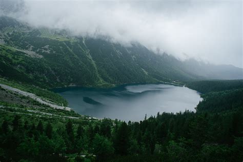 2048x1536 Resolution Landscape Photography Of Lake Between Mountains