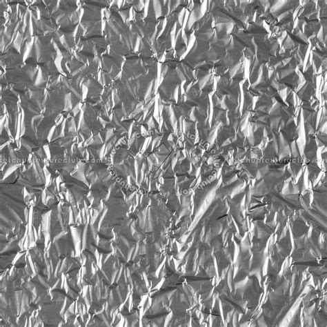 Crumpled Aluminium Foil Paper Texture Seamless 10889