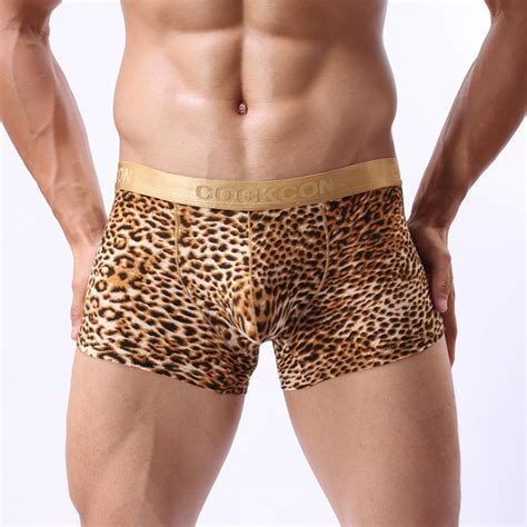 Leopard Men Boxers Sexy Men Underwear U Bag Mens Underwear Boxers Fashion Boxer Shorts In Boxers