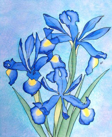 The flower stalks are sturdy and. Dutch Iris | Iris painting, Botanical prints, Watercolor ...