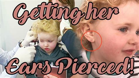 3 Year Old Gets Her Ears Pierced No Tears Youtube