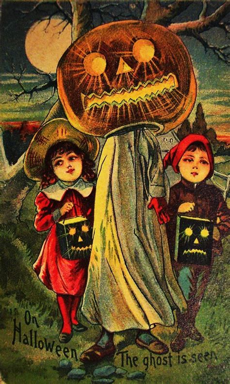 Old Halloween Postcards C 1900s ~ Vintage Everyday
