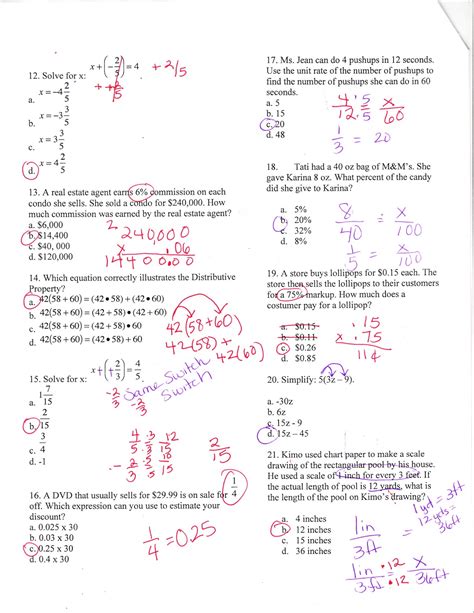 Ms Jeans Classroom Blog Pre Algebra Practice Benchmark Answers