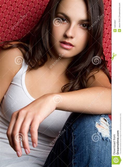 Casual Teen Girl Stock Image Image Of Teenagers Torn 14012657