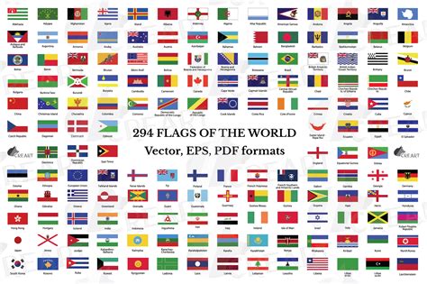 Flags Collection Of The World Clip Art All Countries And Etsy