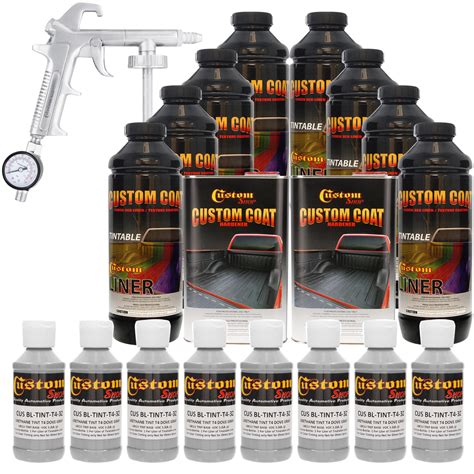 This custom color truck bed liner provides professional bedliner protection with a wide array of colors to compliment any truck. Bed Liner CUSTOM COAT DOVE GRAY 8-L Urethane Spray-On ...
