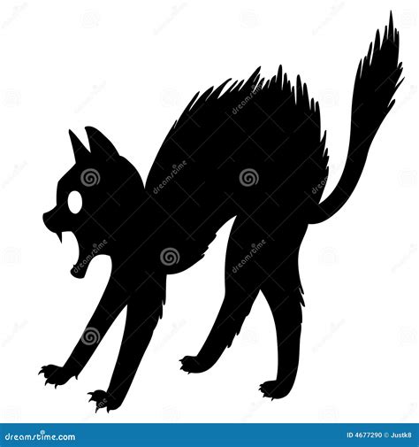 Scared Cat Stock Vector Illustration Of Frightened Cartoon 4677290