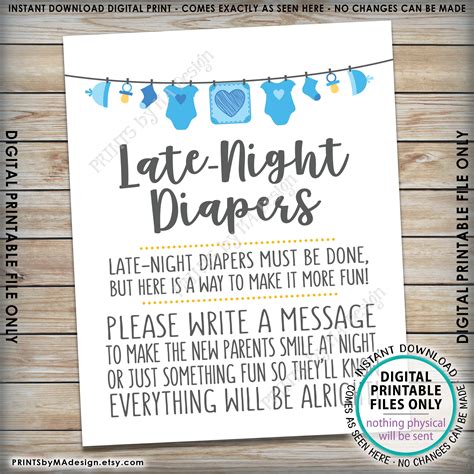 Late Night Diaper Sign Late Night Diapers Sign The Diaper Thoughts It