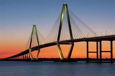 Ravenel Bridge Sunset Charleston South Carolina Photograph By Dawna