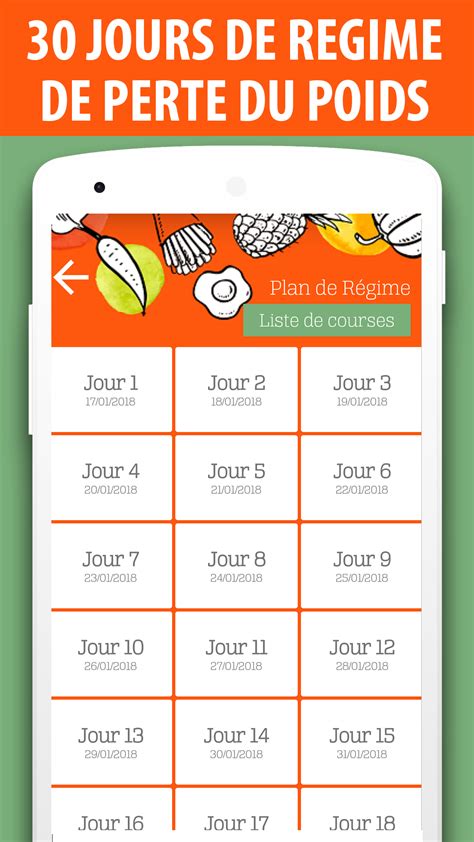 Perdre Du Poids Regime Et Exercices En Jours Amazon Fr Appstore For Android