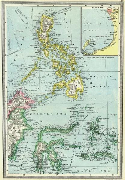 Philippines Philippine Islands Map Of Manila Bay Old Antique Chart Sexiz Pix