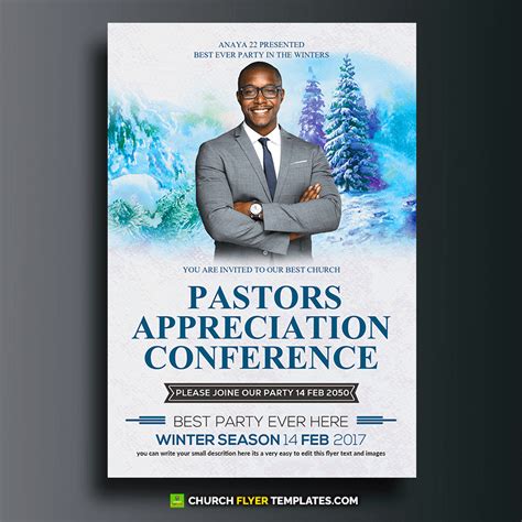 Pastor Appreciation Program Flyer Template Design Psd Church Flyer