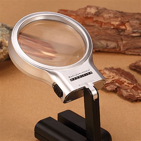 5xled Lighted Hands Free Magnifying Glass With Light Stand 3x Large Port Y5t2 Ebay