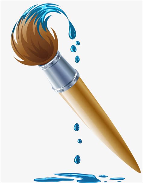 Download High Quality Paint Brush Clipart Blue Transparent Png Images