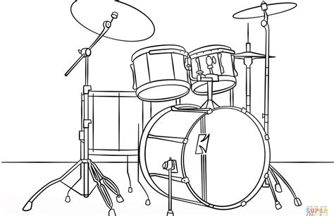 Drum Set Coloring Pages Printable Coloring Pages